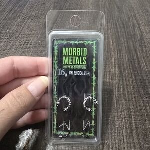 New Morbid Metals Surgical Steel Hoops 16G